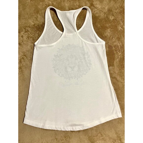 White Loin Print Graphic Tank Top SZ L - Picture 3 of 5